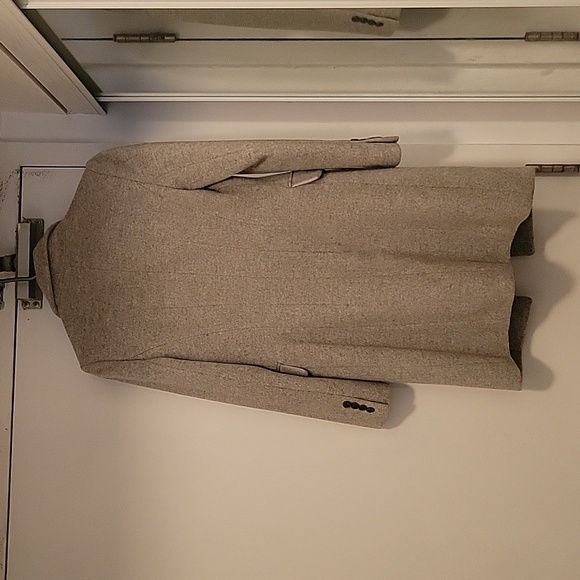 Classic fit grey wool coat (wool 90%) thick and warm coat - Picture 7 of 7